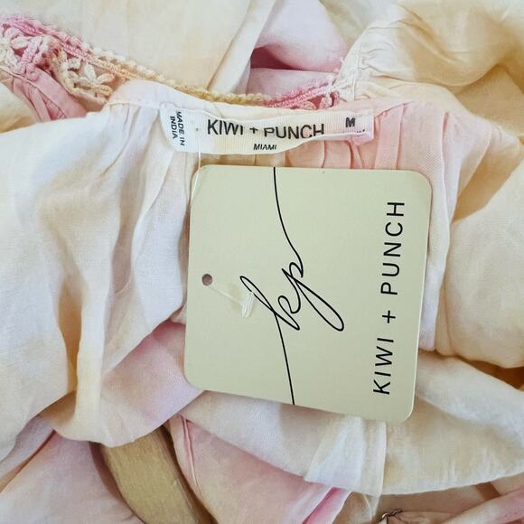 Kiwi + Punch Tie Dye Spagetti Strap Maxi Dress Size M Medium NWT - Picture 4 of 8